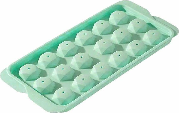 Aptel Silikonowa FOREMKA do Lodu na 18 małych kostek lodu zielona AG917