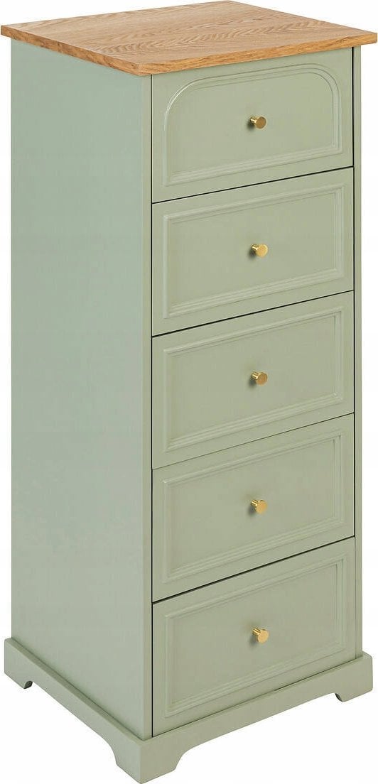 Atmosphera Komoda z szufladami słupek MOHEA, szałwiowa, 45 x 39 x 113 cm