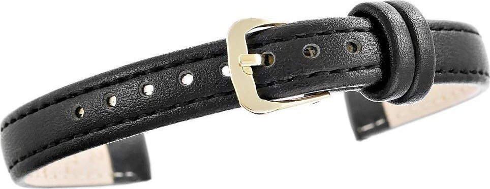 Pasek do zegarka CLASSIC - skóra 12 mm 4999-12XXL-1Z Czarny