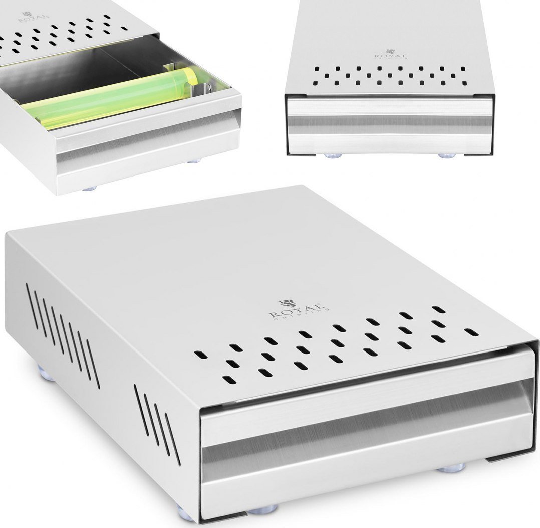 Royal Catering Szuflada na fusy kawy z belką do odbijania kolby ze stali nierdzewnej 5.7 l