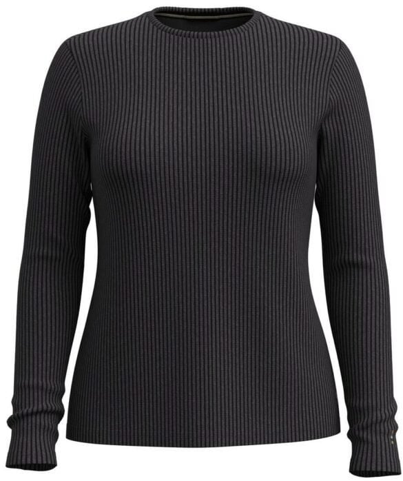 W'S Thermal Merino Rib Crew, 010 | charcoal heather, XL