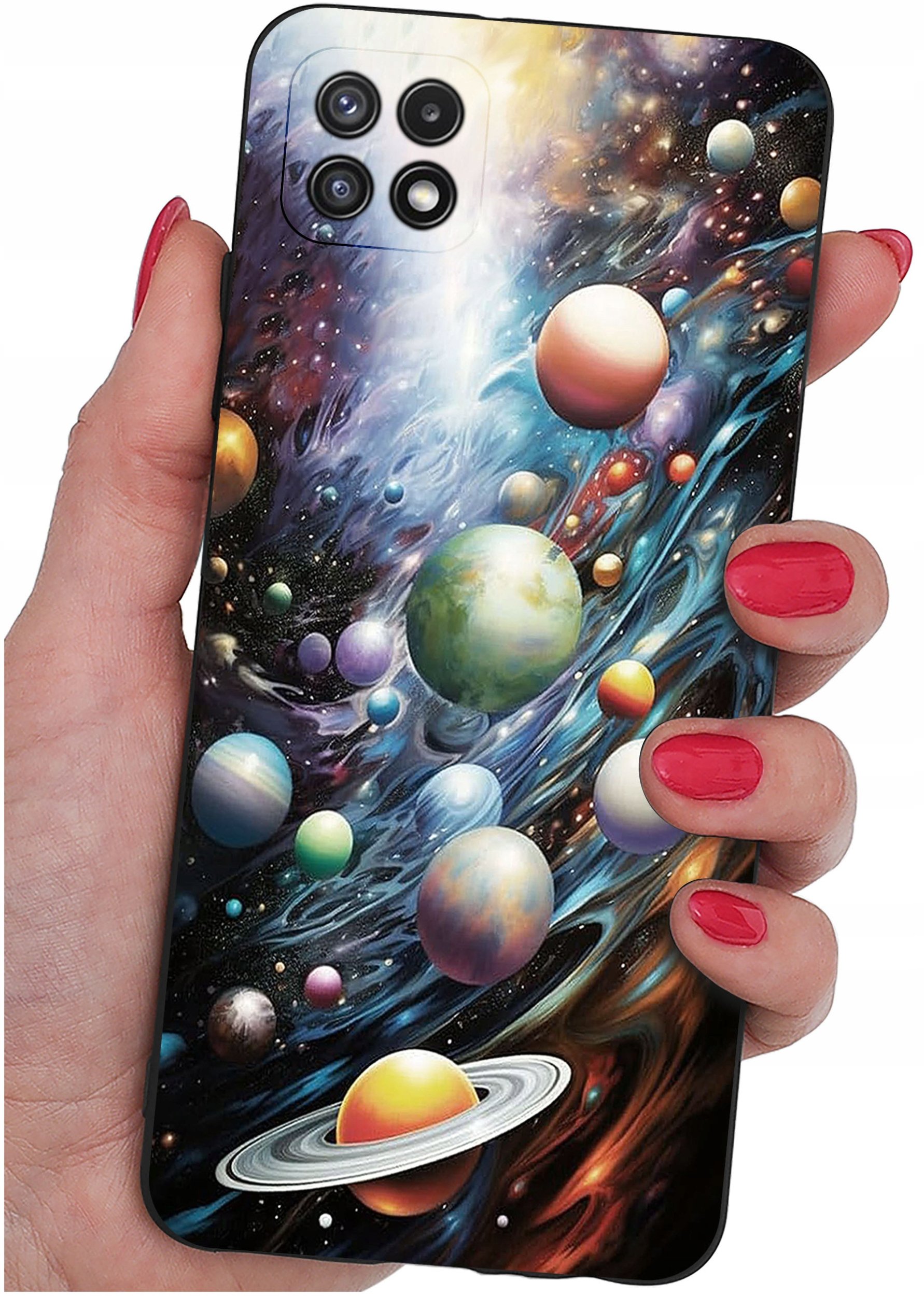 Etui do Samsung A22 5G WZORY |SILIKONOWE MATT CASE + SZKŁO 9H