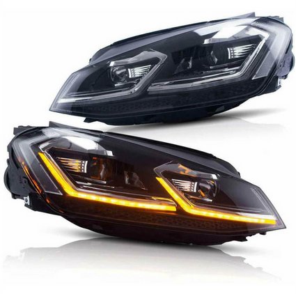 Lampy Volkswagen Golf 7 Przód Chrome