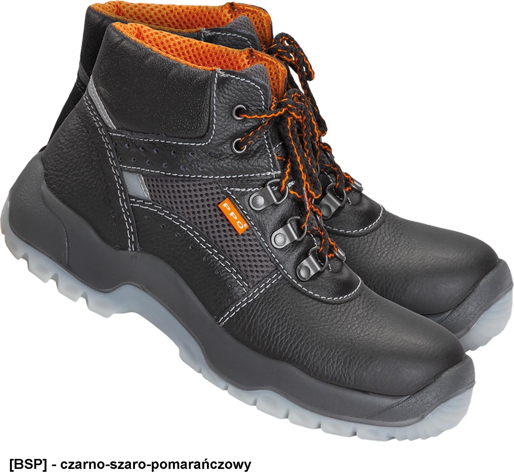 PPO Model 055 BPPOT055 S1 SRC - skórzany trzewik, antyelektrostatyczny, odblaski, metalowy podnosek, kontakt 120 C 47