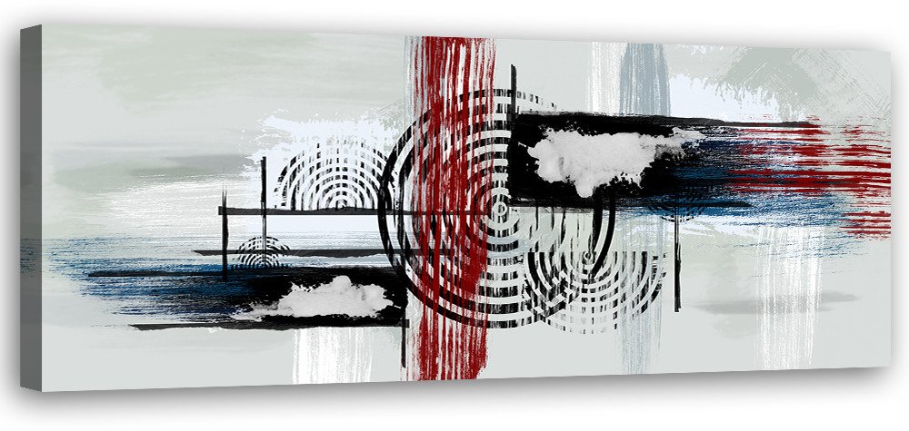 Feeby obraz na płótnie abstrakcja na szarym tle 150x50 xxl