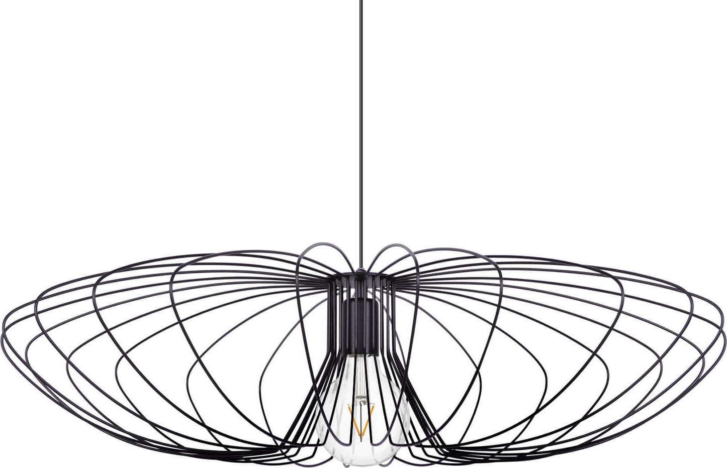 Lampa wisząca Kaja Wisząca lampa Tizi K-3409 industrialny druciak czarny