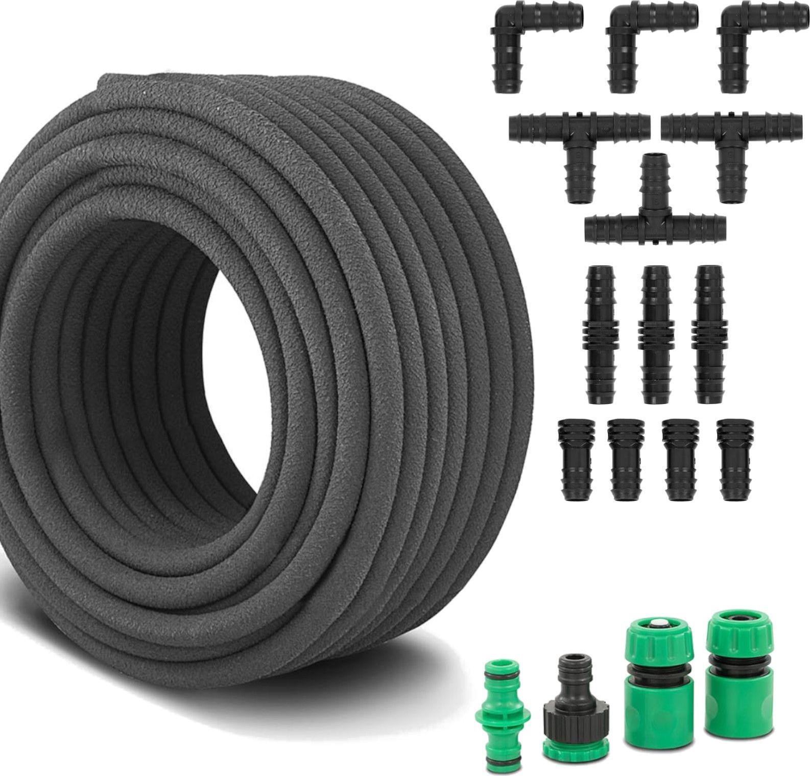 Hillvert Wąż linia kroplująca do nawadniania podlewania roślin ZESTAW 30 m