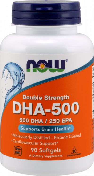 NOW Foods NOW Foods - DHA-500, 500 DHA / 250 EPA, 90 kapsułek miękkich