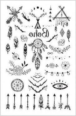 Tatuaż boho 8,5x13cm