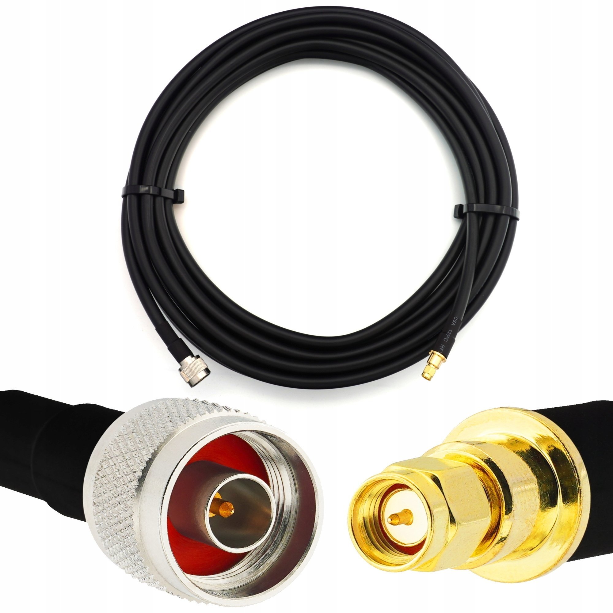 Rangeful SMA Male to N Male 1m Flexible Coaxial Cable — LMR400 UF UltraFlex equivalent HF400-NM-SM-1