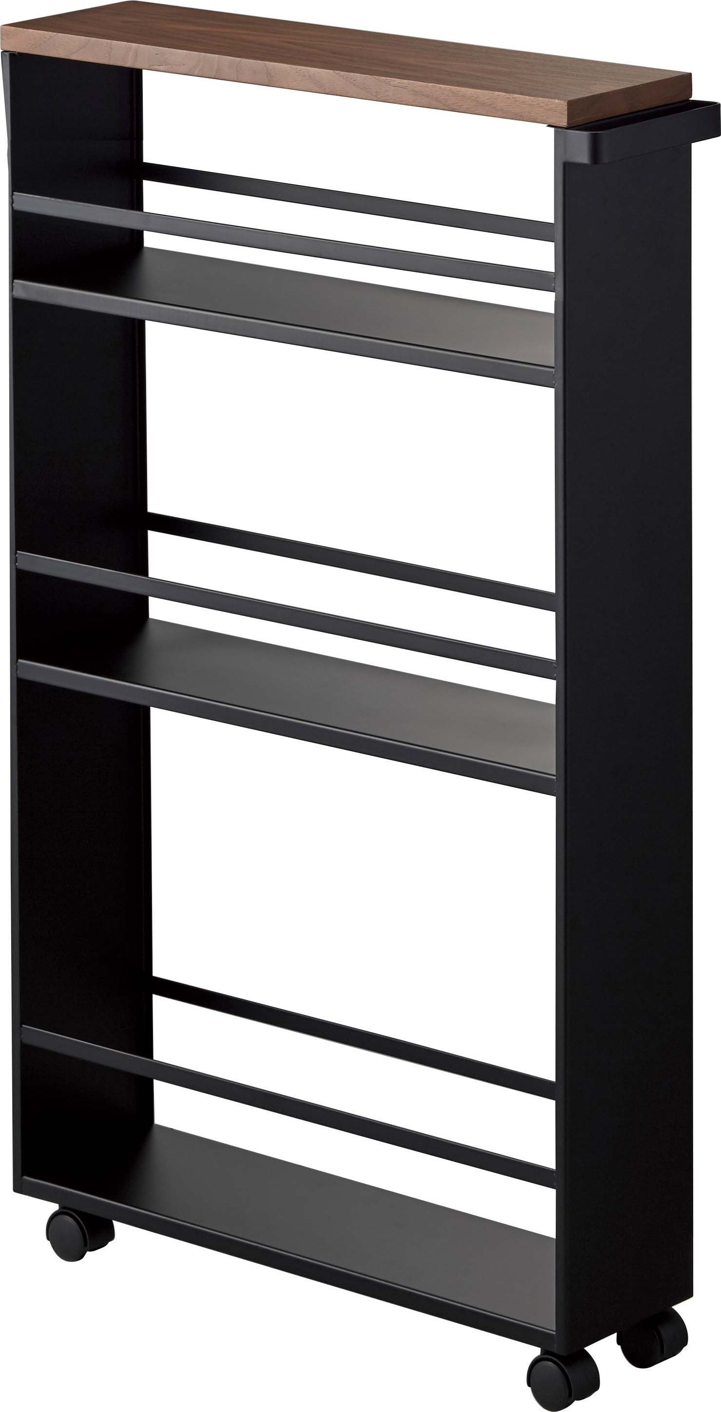 Yamazaki Regał na kółkach Tower Rolling Slim czarny