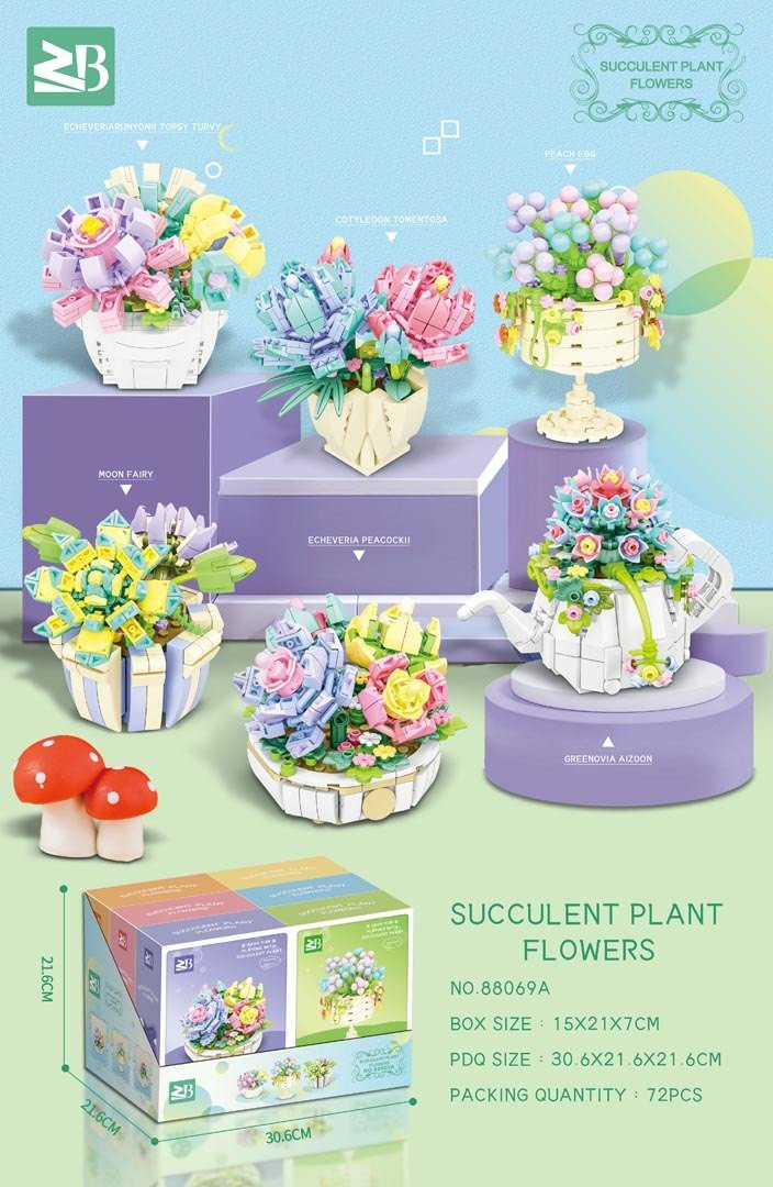 Zestaw Klocków Kwiaty 283el. EDUKAMP