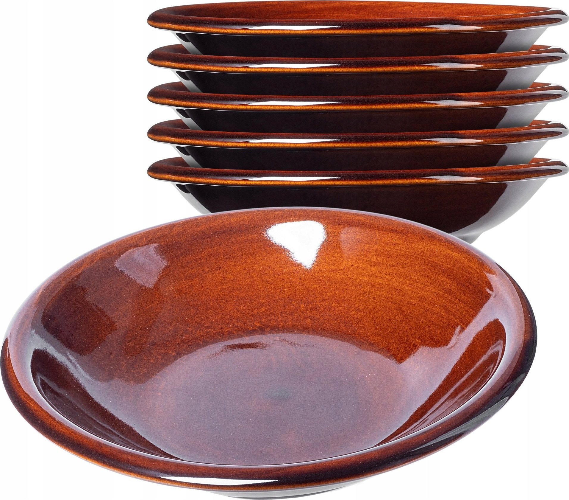 Kadax Kadax Talerz Obiadowy Głęboki Kamionka 23cm 6szt