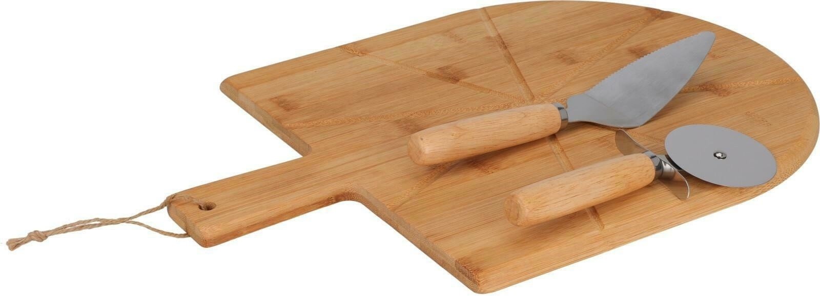 INTESI ZESTAW DO KROJENIA PIZZY Z BAMBUSA