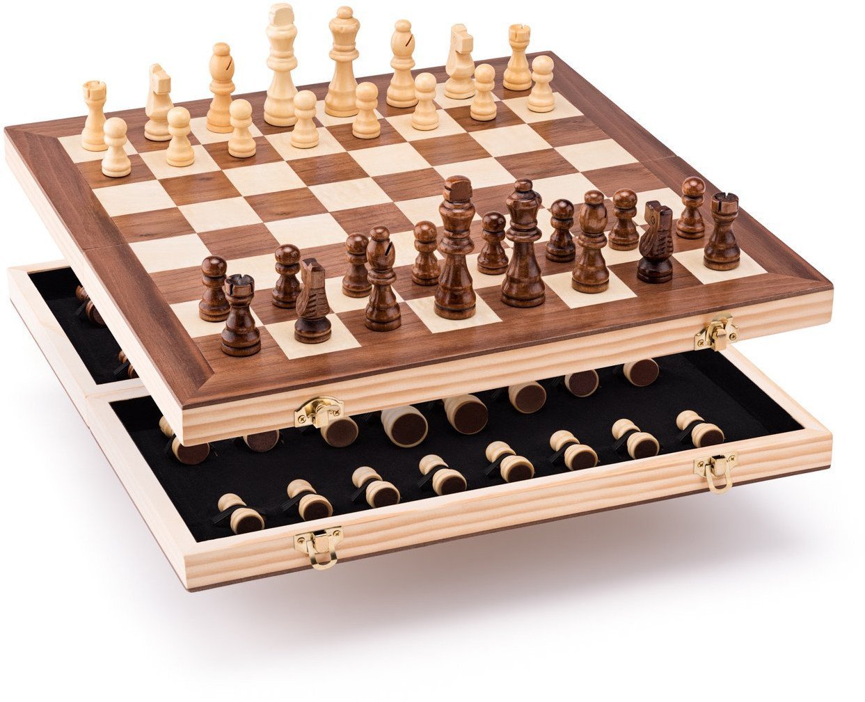 Szachy drewniane składane Royal Chess 92210 Popular