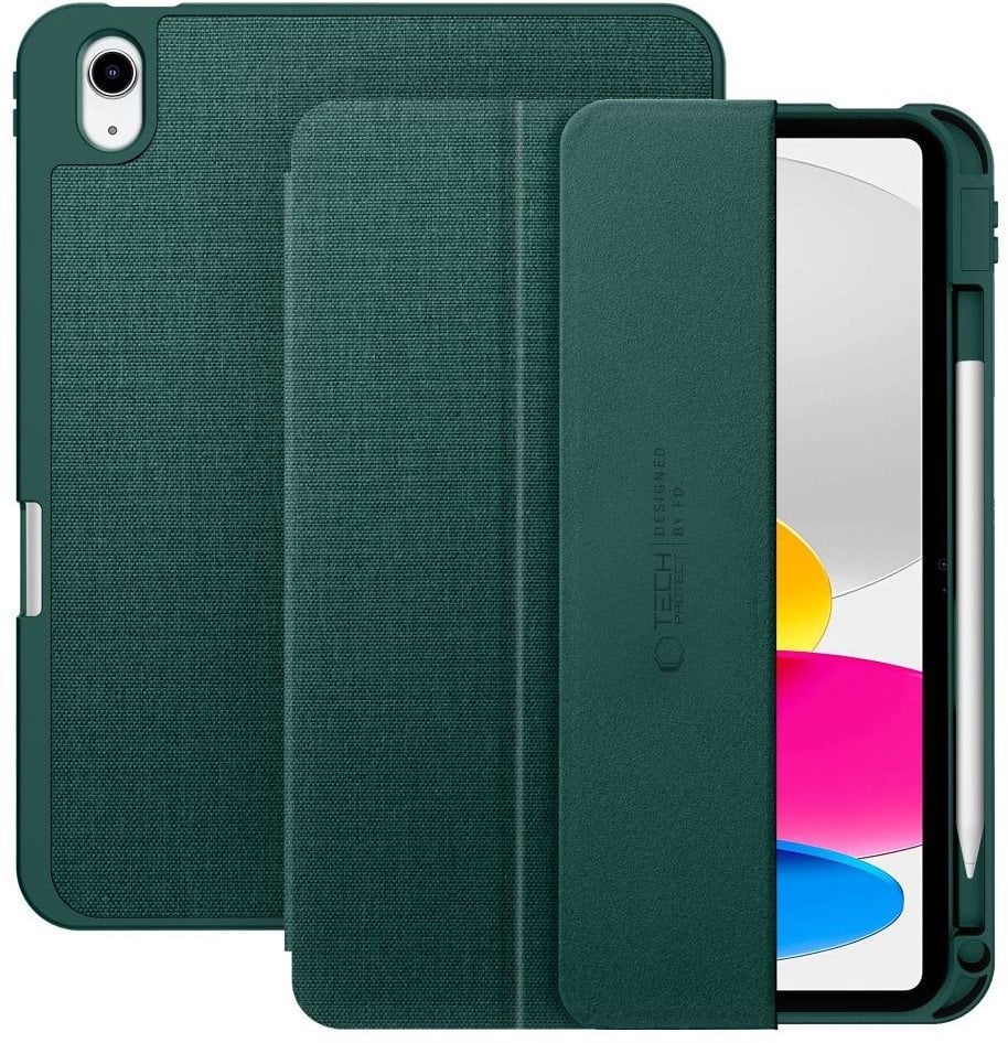 Etui Tech-Protect SmartCase Pen Canvas do Apple iPad 10.9" 2022 / 11" 2025 Moss Green