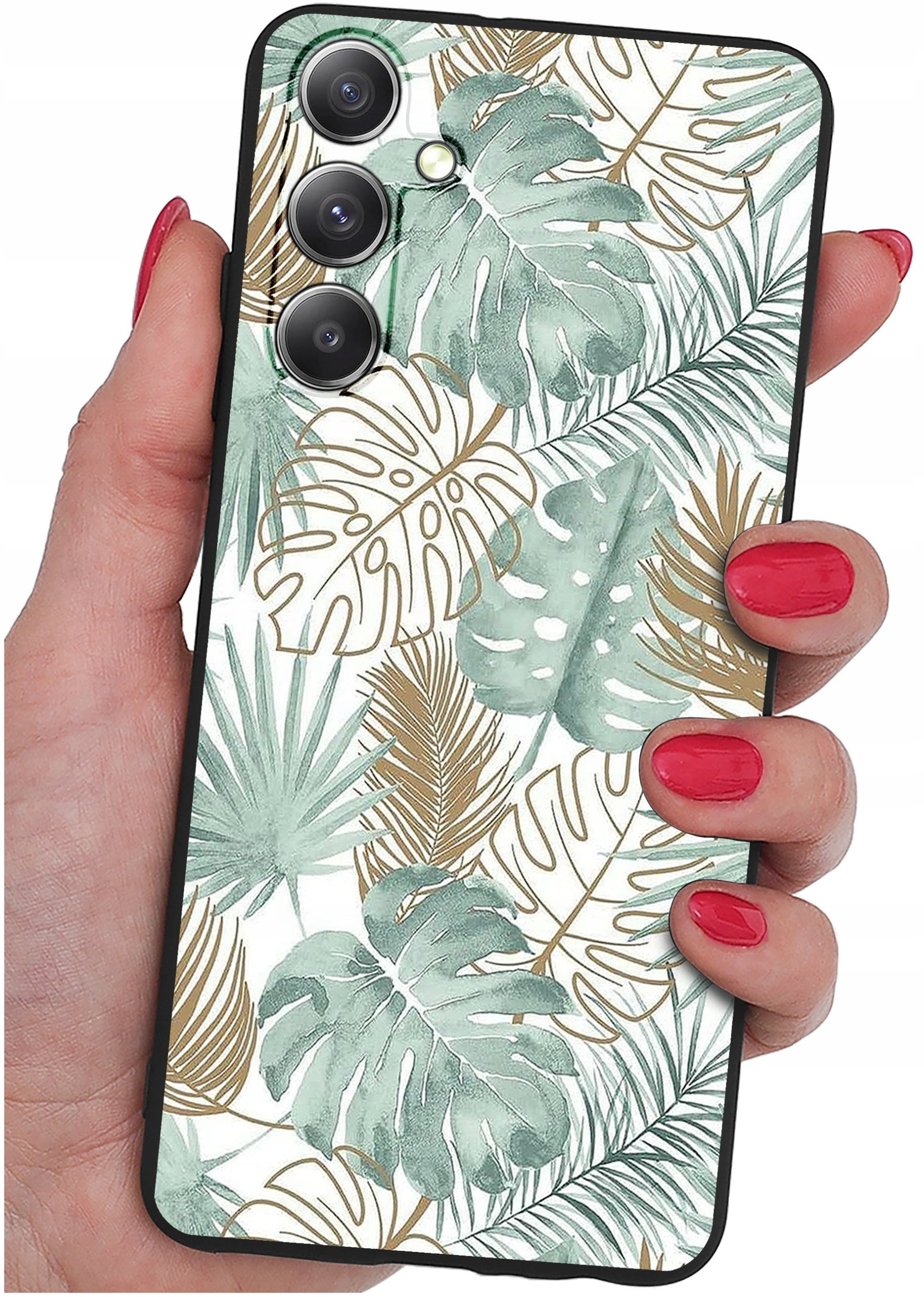 Etui do Samsung Galaxy M55 5G WZORY |SILIKONOWE MATT CASE + SZKŁO 9H