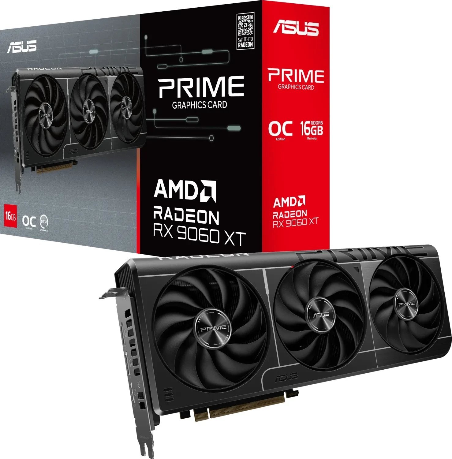 Karta graficzna Asus Prime Radeon RX 9060 XT OC 16GB GDDR6 (PRIME-RX9060XT-O16G)