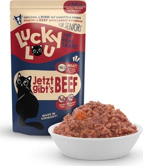 Lucky Lou Lucky Lou Senior Karma Dla Kota Drób Wołowina 125g