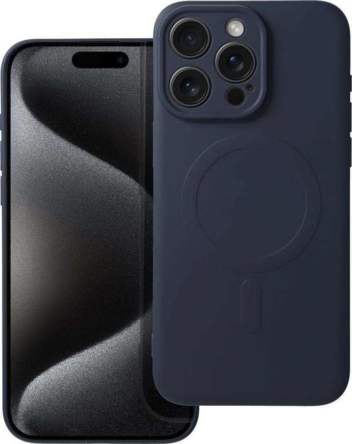 OEM Futerał SILICONE MAG COVER kompatybilny z MagSafe do IPHONE 15 Pro Max tytanowy niebieski