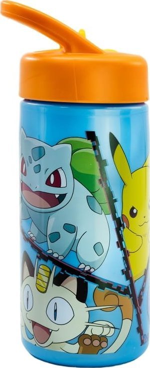 Stor Bidon ze słomką Pokemon z uchwytem 410ml