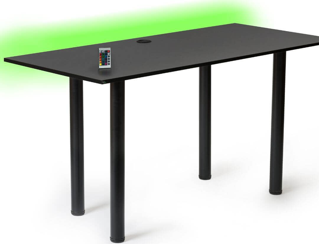 Biurko Marco Game One LED Czarne 140 cmx70 cm