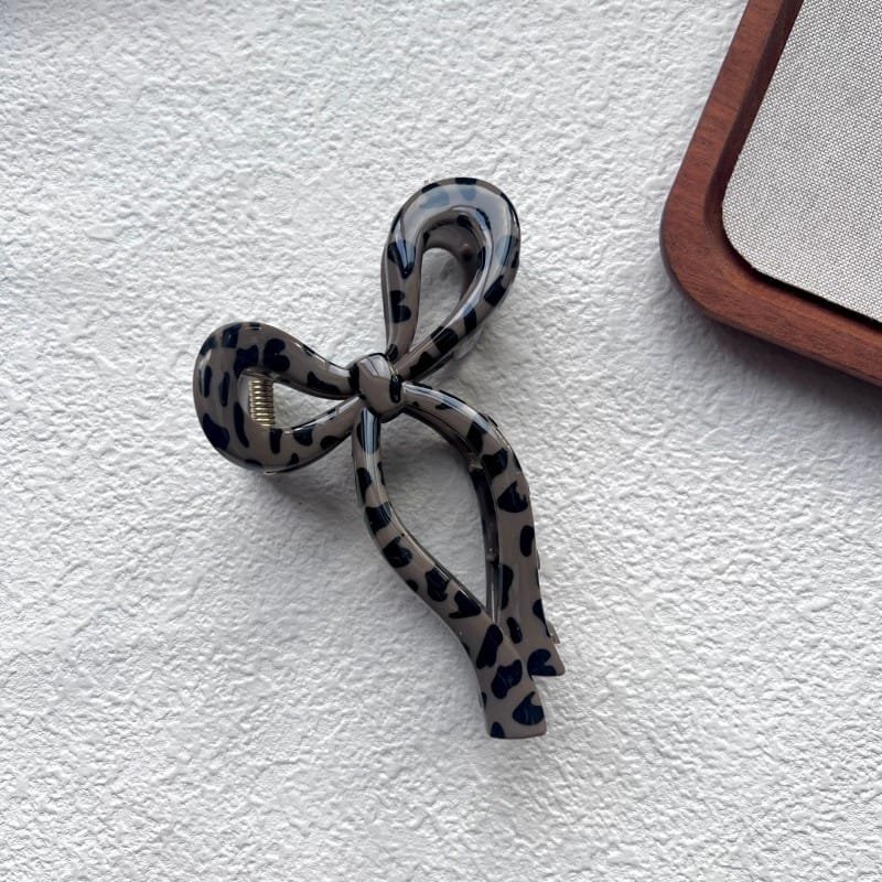 Spinka klamra do włosów XL panterka brązowa 11x6 cm SP370