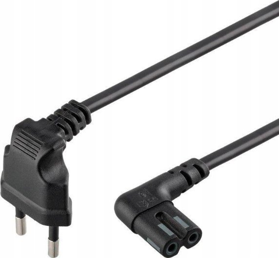 Kabel zasilający Goobay Kabel przyłączeniowy Euro, 2 m, czarny - Długość kabla 2 m