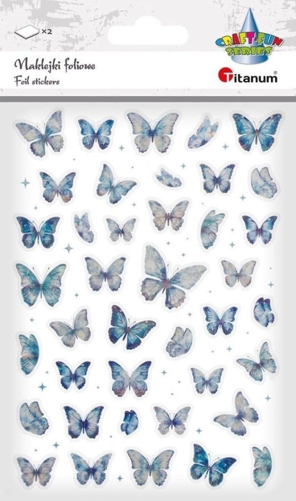 Herlitz Naklejki foliowe Motyle niebieskie i holograficzne