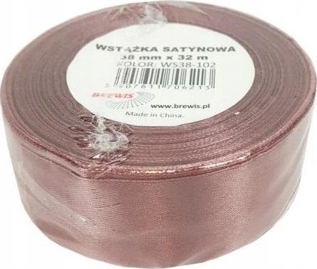 Wstążka satynowa brudny róż 38mm x 32m