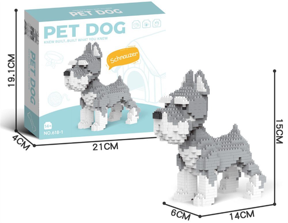 Zestaw Klocków 800el. Sznaucer EDUKAMP