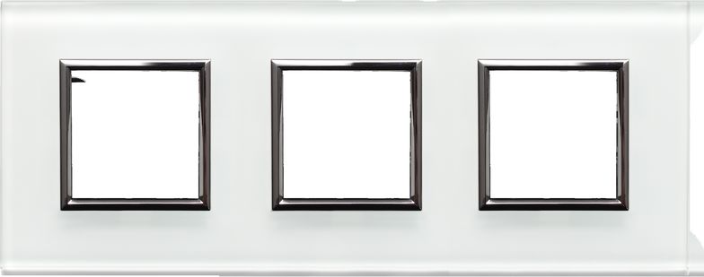 KOS DANTE Ramka potrójna szkło białe 4502183