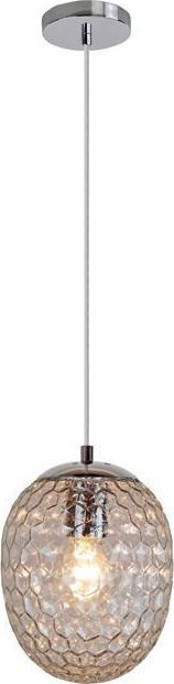 Lampa wisząca Polux LAMPA wisząca LORA klasyczna OPRAWA szklany zwis chrom przezroczysty