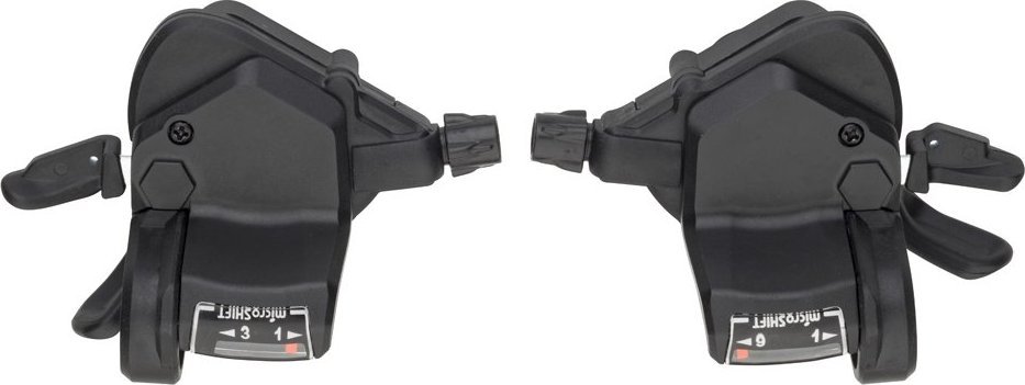 Microshift Manetki MICROSHIFT, Para, 9.rzędowe(3x9), Kompatybilne z Shimano, Thumb Tap, Optyczny Wskaźnik Przełożeń (NEW)
