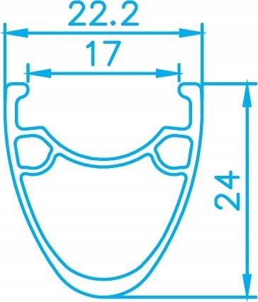 Alexrims Koła szosa-cross ALEXRIMS CXD6 ROAD DISC, 700C, Stożek 24mm, Tubeless Ready, Disc brake IS, Sztywna oś, Łożyska maszynowe, Waga 1881g (NEW)