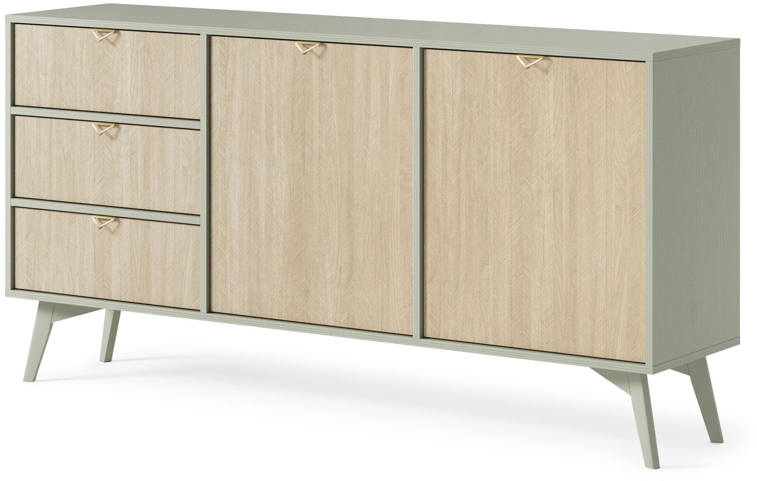 Komoda Silva KSZD-158 w kolorze Eukaliptus + Jodełka Scandi