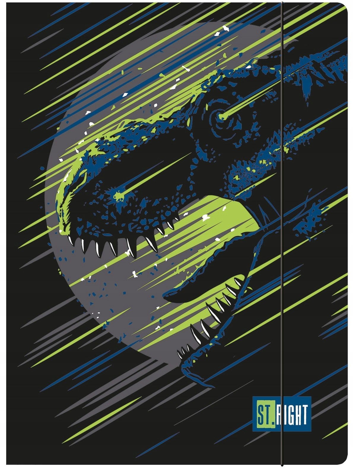 Teczka z gumką A4 ST.RIGHT Dinozaur p10 cena za 1 szt