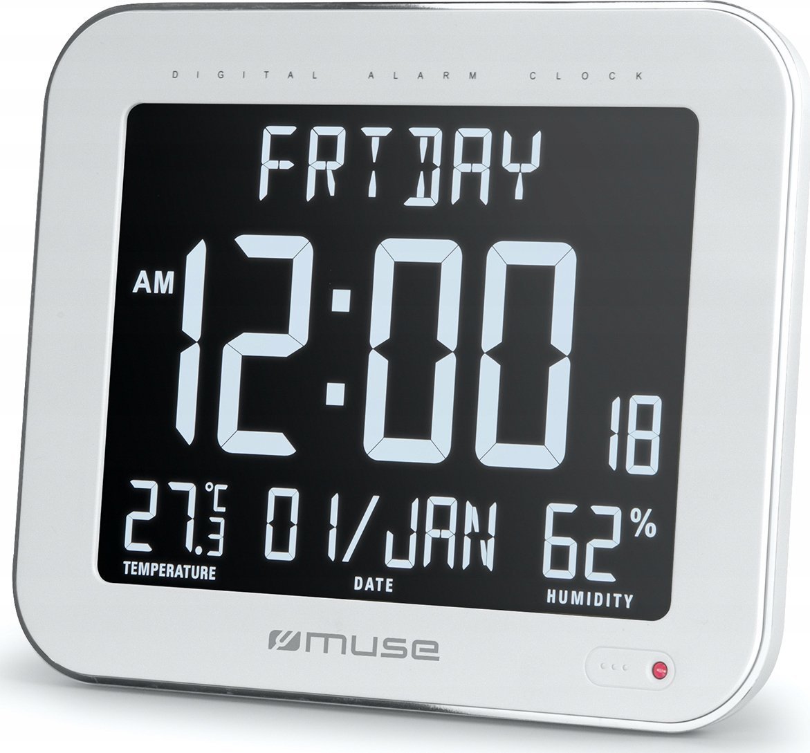 Muse | Wall Clock with Alarm Function | M-090 WMC | White