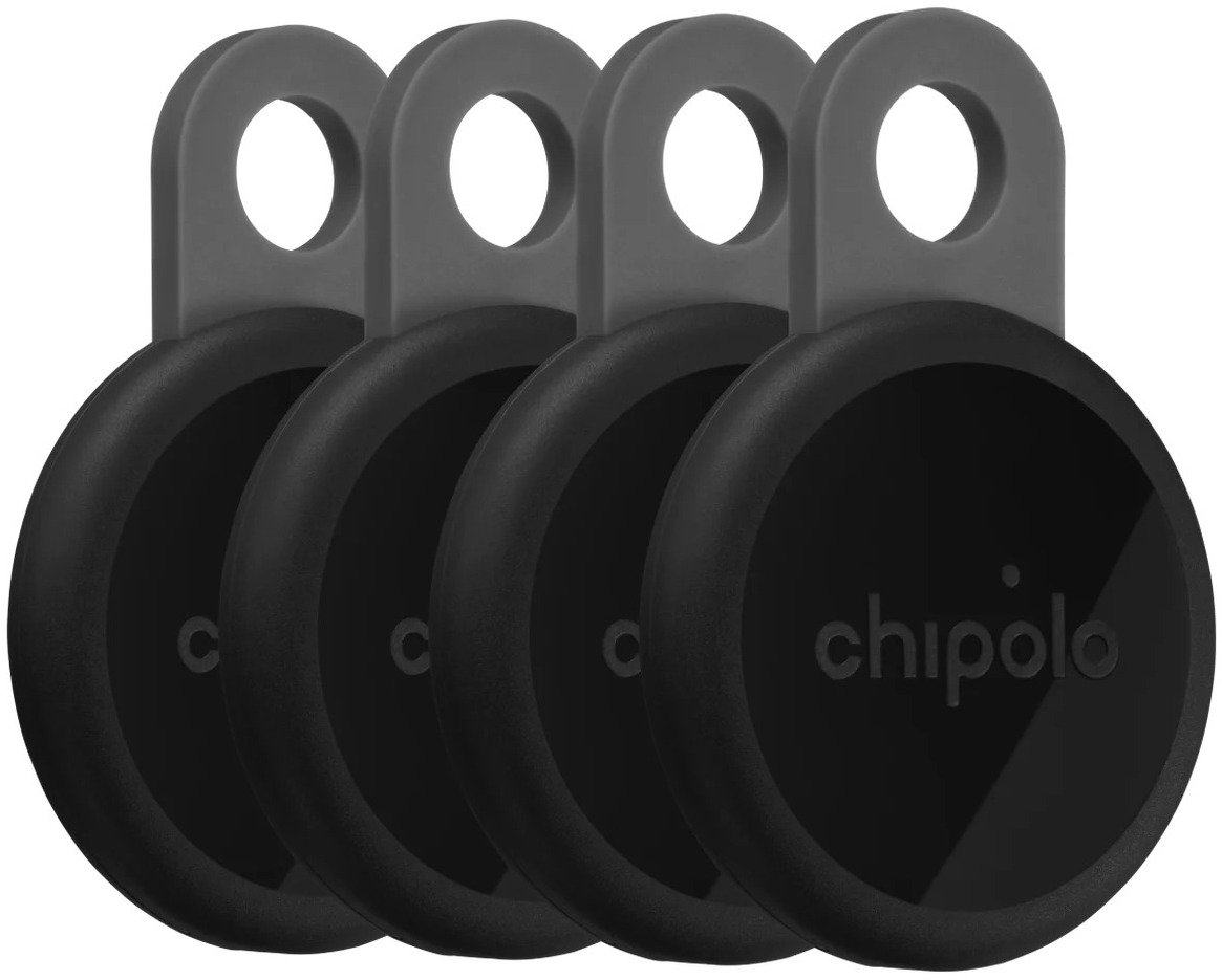 Breloczek Chipolo LOOP – Rechargeable Bluetooth Tracker with Silicone Loop for iOS & Android, 4col_Charcoal