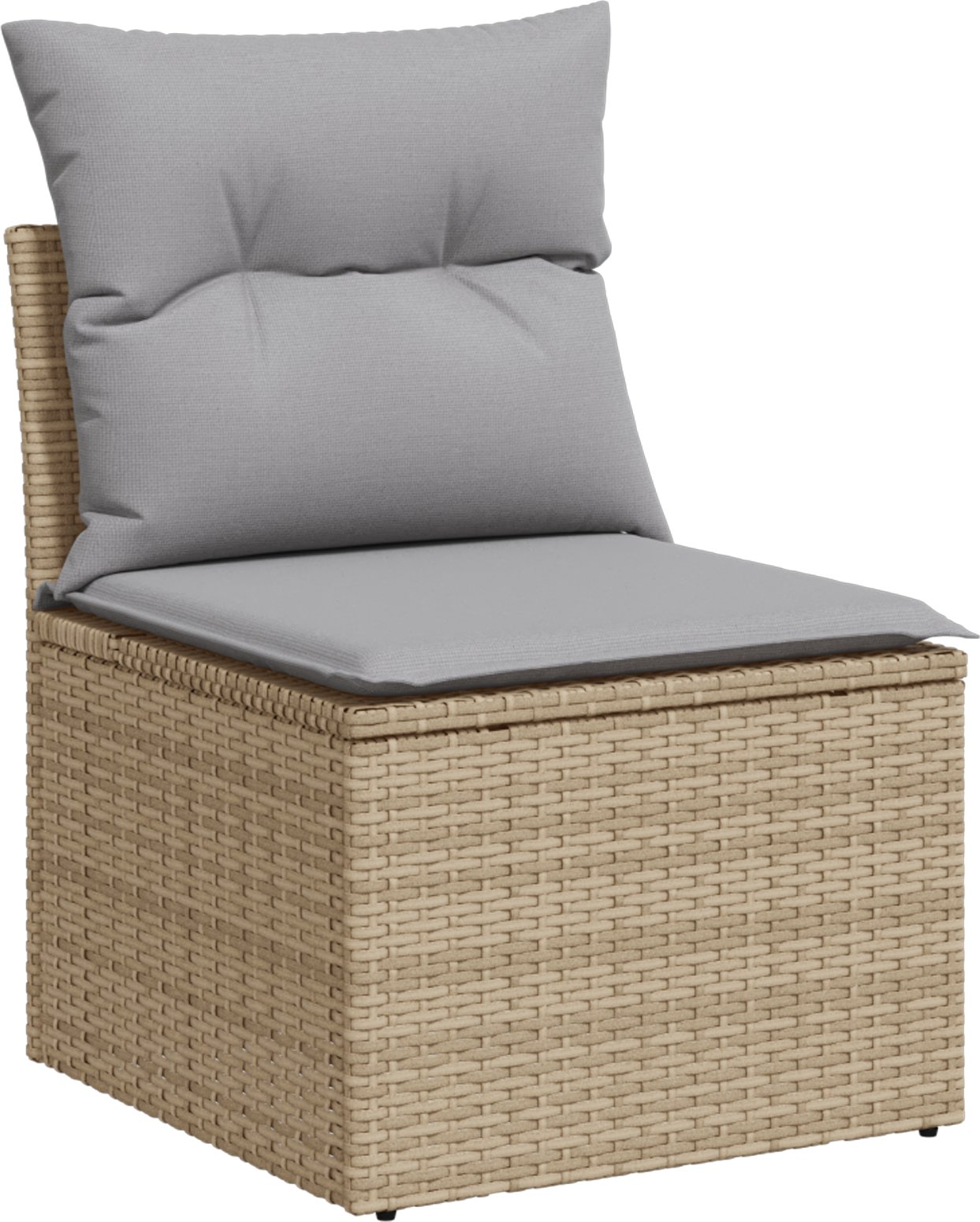 4-częściowy zestaw sofy ogrodowej z poduszkami Beżowy polirattan