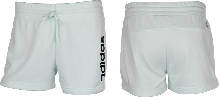 Adidas Spodenki damskie adidas Essentials Slim Logo Shorts turkusowe HE9363 XL