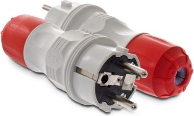 KEL Wtyczka prosta 16A 2P+Z 250V IP54 szary/czerwony WT-54 (W-98000)