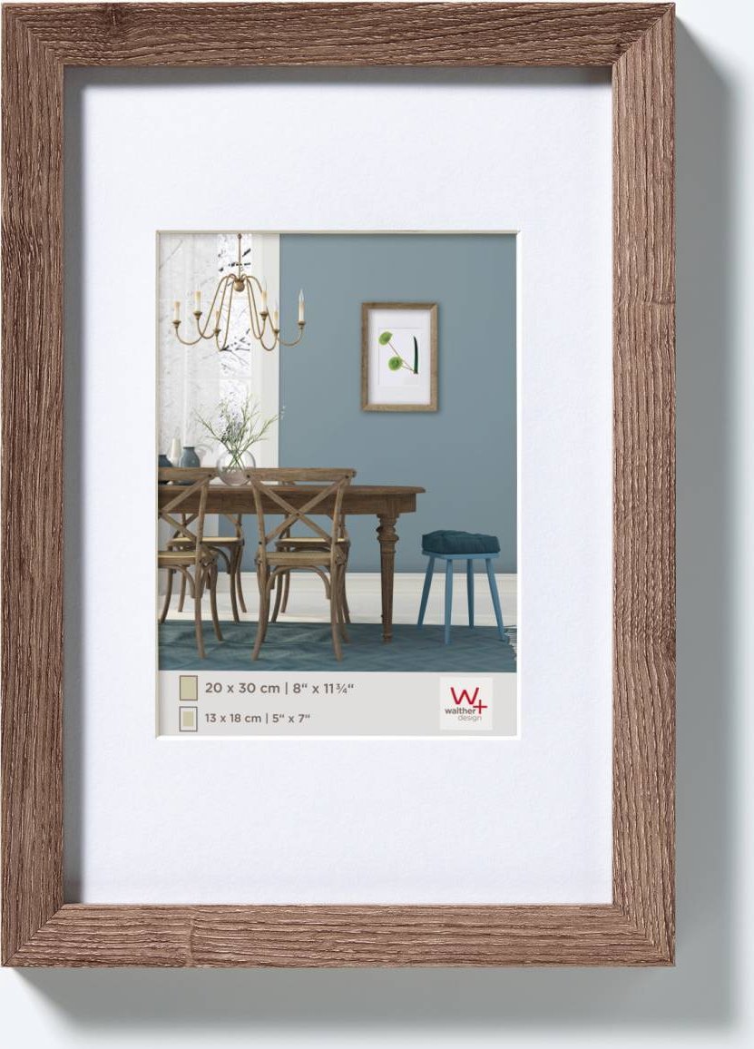 Ramka Walther Fiorito nut tree 20x30 Wood incl. Passepartout EF030N