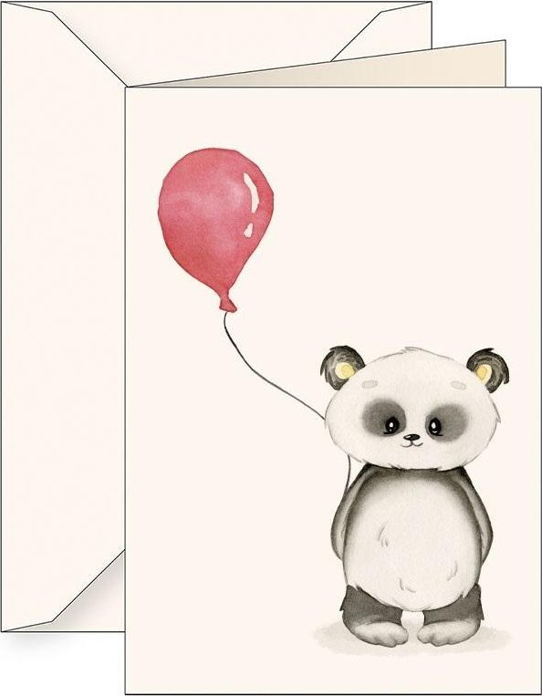 Karnet B6 + koperta 6139 Mała panda