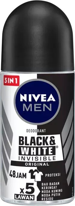NIVEA MEN NIVEA Antyperspirant w kulce dla mężczyz Black & White Invisible Original 50 ml
