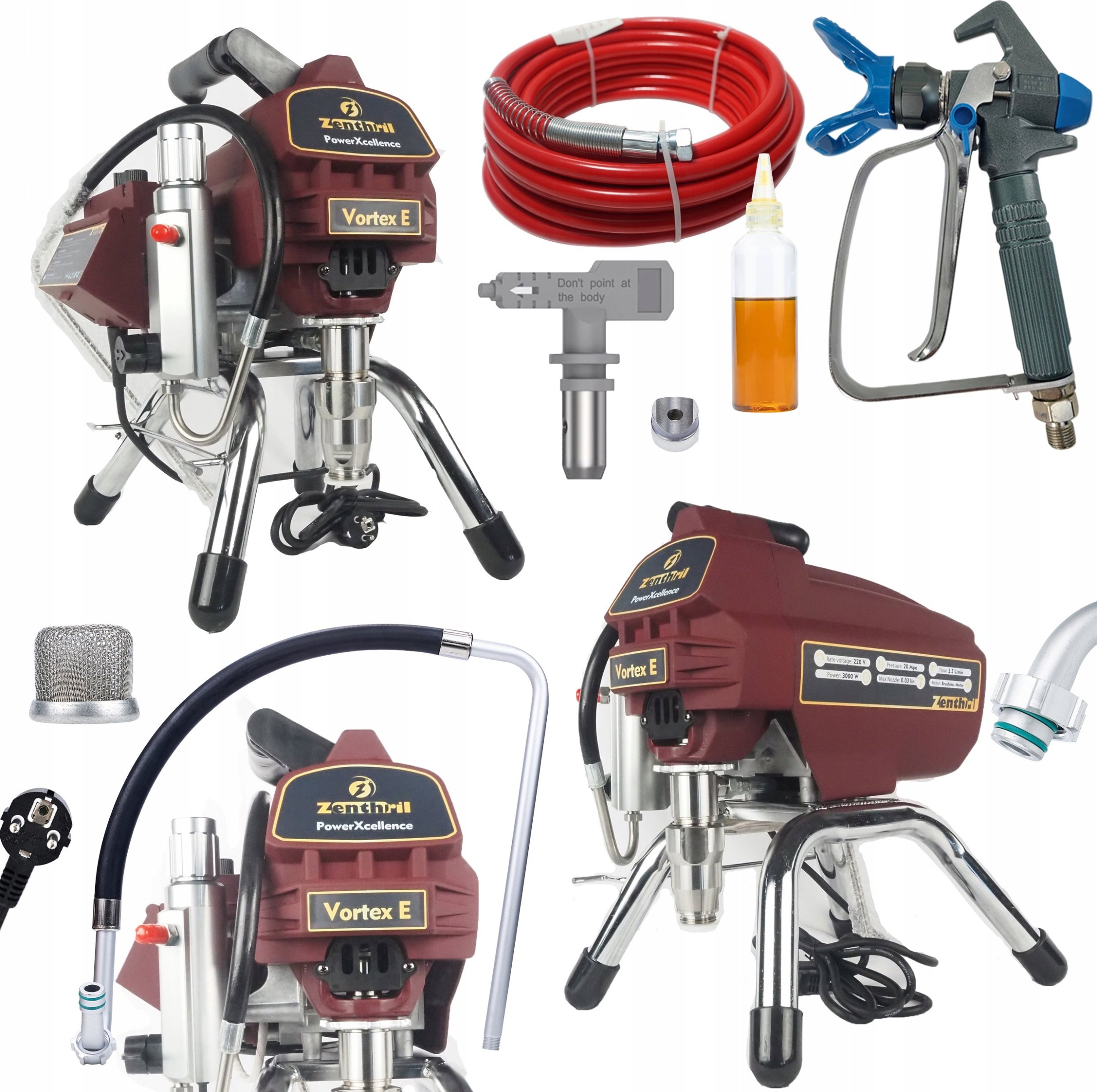 Rosfix Agregat malarski Zenthril Vortex E, 3000W 20Mpa 0,021", 3,5L/min, seria PowerXcellence