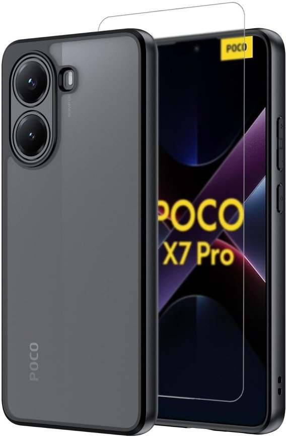 Etui Supero Magmat do Poco X7 Pro, czarne + folia