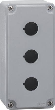 Lovato Electric Metalowa obudowa pusta 3 otwory pokrywa szara (LPZM3A8)