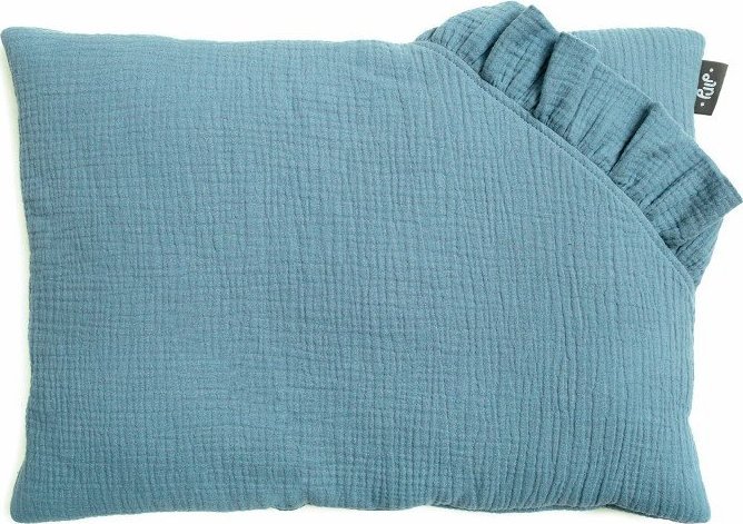 PULP BAMBOO Poduszka Muślinowa 35x45 cm Niebieska