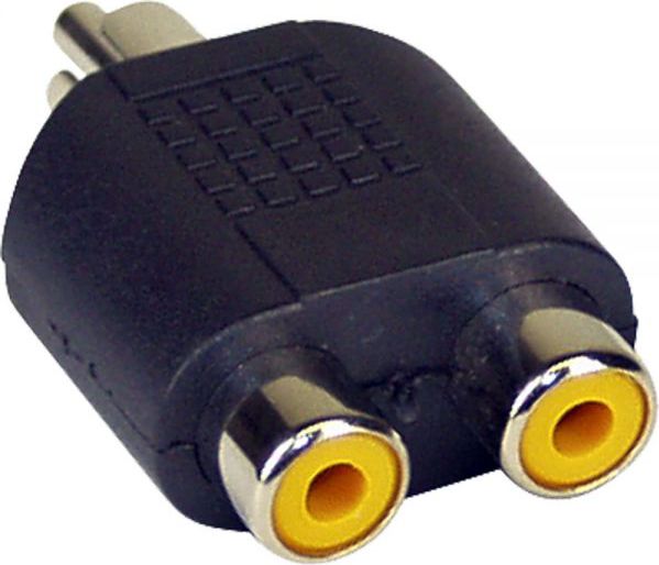 Adapter AV InLine RCA (Cinch) - RCA (Cinch) x2 czarny (99310)